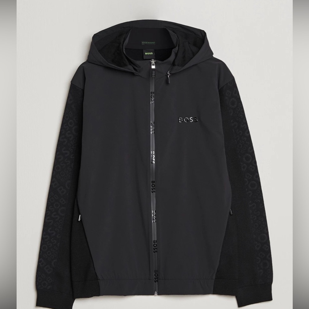 Hugo Boss Zimon Mirror Jacket Moisture Management Black Men's Size M/L